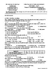 Đề kiểm tra học kỳ I môn Hóa học Lớp 10 - Mã đề 323 - Năm học 2018-2019 - Sở giáo dục và đào tạo Quảng Nam